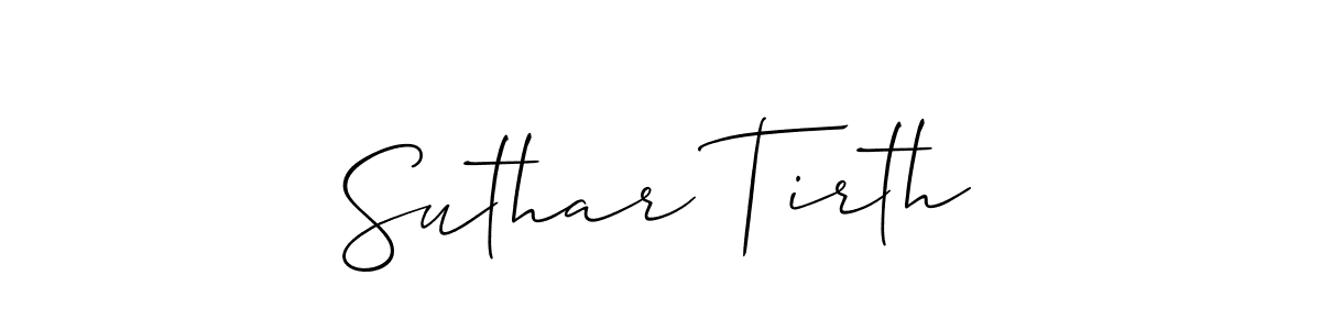 It looks lik you need a new signature style for name Suthar Tirth. Design unique handwritten (Allison_Script) signature with our free signature maker in just a few clicks. Suthar Tirth signature style 2 images and pictures png