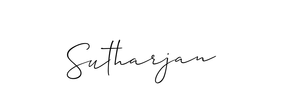 How to Draw Sutharjan signature style? Allison_Script is a latest design signature styles for name Sutharjan. Sutharjan signature style 2 images and pictures png