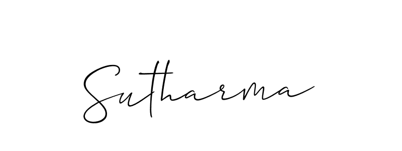 Use a signature maker to create a handwritten signature online. With this signature software, you can design (Allison_Script) your own signature for name Sutharma. Sutharma signature style 2 images and pictures png