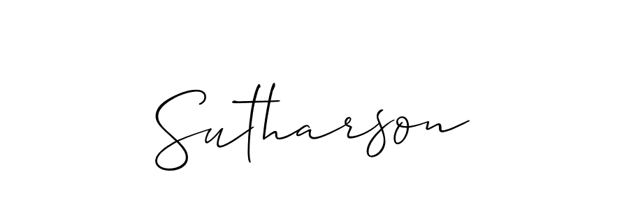 Also You can easily find your signature by using the search form. We will create Sutharson name handwritten signature images for you free of cost using Allison_Script sign style. Sutharson signature style 2 images and pictures png