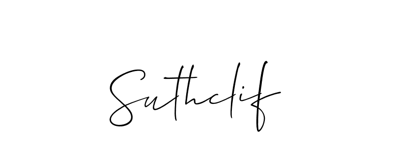 See photos of Suthclif official signature by Spectra . Check more albums & portfolios. Read reviews & check more about Allison_Script font. Suthclif signature style 2 images and pictures png