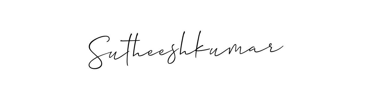 Create a beautiful signature design for name Sutheeshkumar. With this signature (Allison_Script) fonts, you can make a handwritten signature for free. Sutheeshkumar signature style 2 images and pictures png