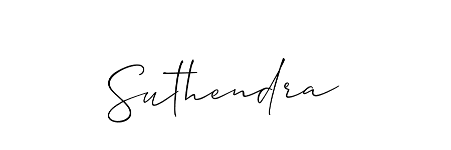 How to make Suthendra signature? Allison_Script is a professional autograph style. Create handwritten signature for Suthendra name. Suthendra signature style 2 images and pictures png