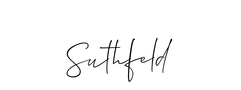 How to make Suthfeld signature? Allison_Script is a professional autograph style. Create handwritten signature for Suthfeld name. Suthfeld signature style 2 images and pictures png