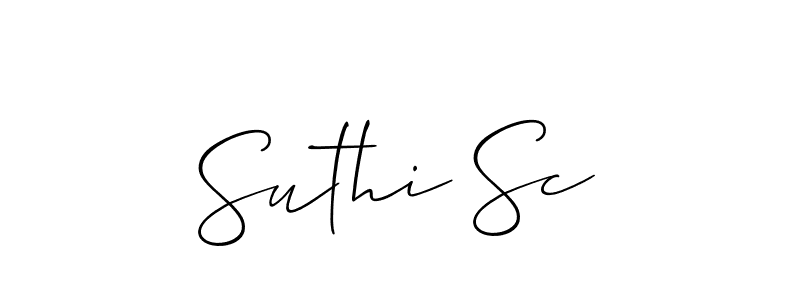 Make a short Suthi Sc signature style. Manage your documents anywhere anytime using Allison_Script. Create and add eSignatures, submit forms, share and send files easily. Suthi Sc signature style 2 images and pictures png