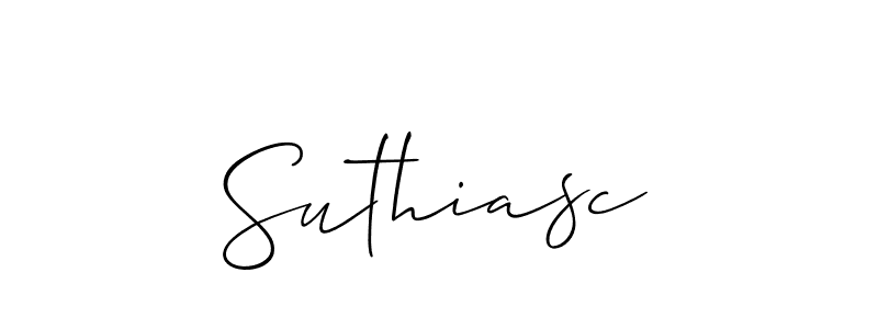 You should practise on your own different ways (Allison_Script) to write your name (Suthiasc) in signature. don't let someone else do it for you. Suthiasc signature style 2 images and pictures png