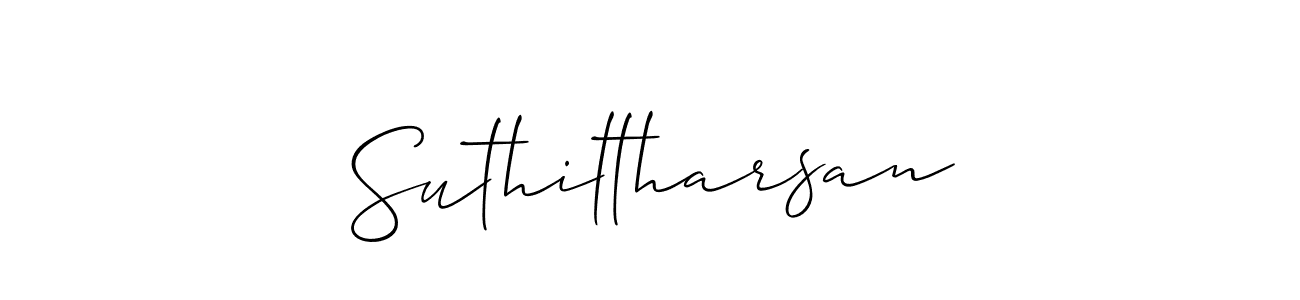 Use a signature maker to create a handwritten signature online. With this signature software, you can design (Allison_Script) your own signature for name Suthiltharsan. Suthiltharsan signature style 2 images and pictures png