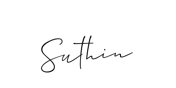 Allison_Script is a professional signature style that is perfect for those who want to add a touch of class to their signature. It is also a great choice for those who want to make their signature more unique. Get Suthin name to fancy signature for free. Suthin signature style 2 images and pictures png
