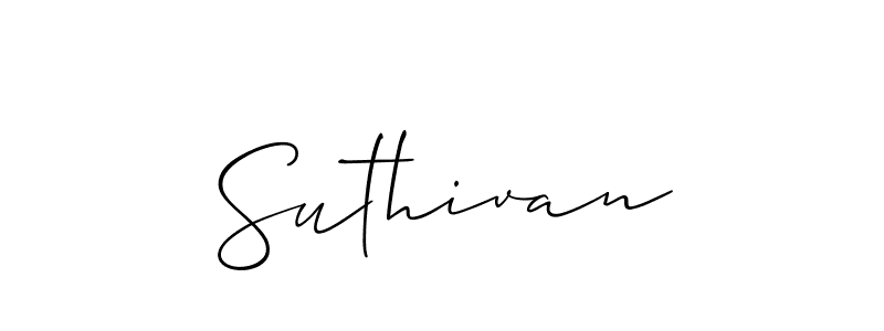 if you are searching for the best signature style for your name Suthivan. so please give up your signature search. here we have designed multiple signature styles  using Allison_Script. Suthivan signature style 2 images and pictures png