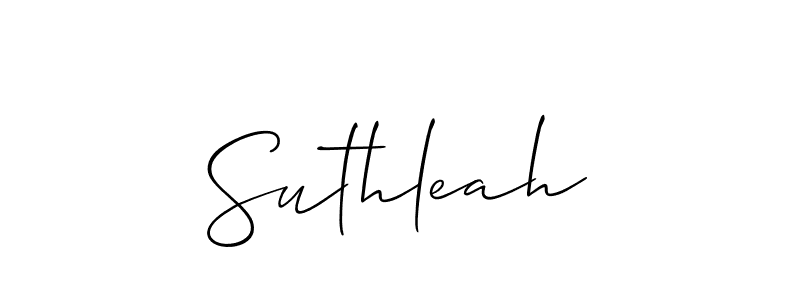 Suthleah stylish signature style. Best Handwritten Sign (Allison_Script) for my name. Handwritten Signature Collection Ideas for my name Suthleah. Suthleah signature style 2 images and pictures png