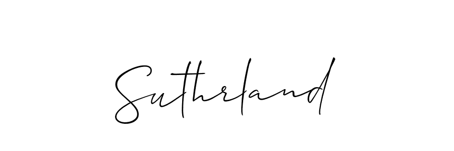 Use a signature maker to create a handwritten signature online. With this signature software, you can design (Allison_Script) your own signature for name Suthrland. Suthrland signature style 2 images and pictures png