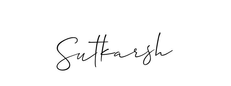 Make a beautiful signature design for name Sutkarsh. Use this online signature maker to create a handwritten signature for free. Sutkarsh signature style 2 images and pictures png