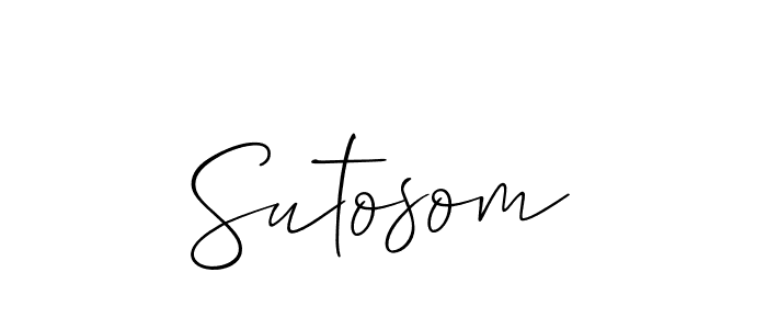 Use a signature maker to create a handwritten signature online. With this signature software, you can design (Allison_Script) your own signature for name Sutosom. Sutosom signature style 2 images and pictures png
