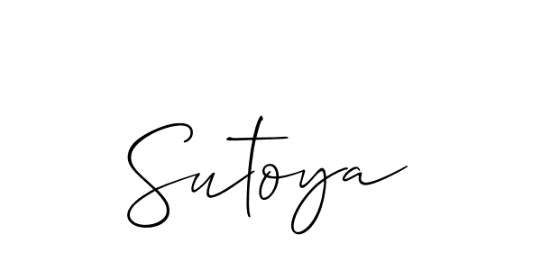 Design your own signature with our free online signature maker. With this signature software, you can create a handwritten (Allison_Script) signature for name Sutoya. Sutoya signature style 2 images and pictures png