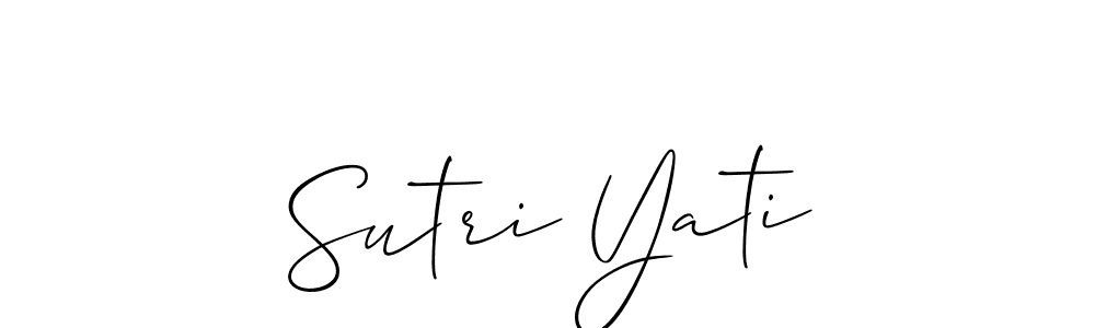 Best and Professional Signature Style for Sutri Yati. Allison_Script Best Signature Style Collection. Sutri Yati signature style 2 images and pictures png