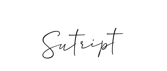 Create a beautiful signature design for name Sutript. With this signature (Allison_Script) fonts, you can make a handwritten signature for free. Sutript signature style 2 images and pictures png
