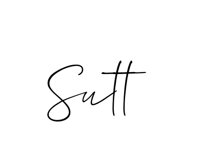 Use a signature maker to create a handwritten signature online. With this signature software, you can design (Allison_Script) your own signature for name Sutt. Sutt signature style 2 images and pictures png