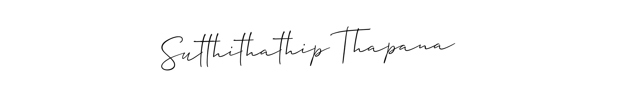 Design your own signature with our free online signature maker. With this signature software, you can create a handwritten (Allison_Script) signature for name Sutthithathip Thapana. Sutthithathip Thapana signature style 2 images and pictures png