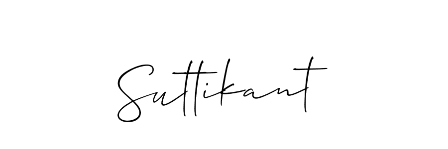 if you are searching for the best signature style for your name Suttikant. so please give up your signature search. here we have designed multiple signature styles  using Allison_Script. Suttikant signature style 2 images and pictures png