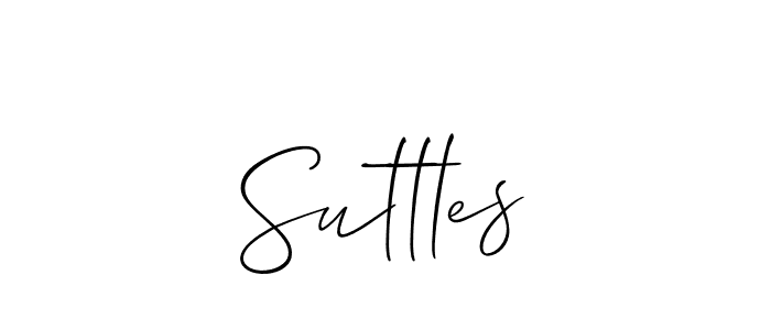 Use a signature maker to create a handwritten signature online. With this signature software, you can design (Allison_Script) your own signature for name Suttles. Suttles signature style 2 images and pictures png