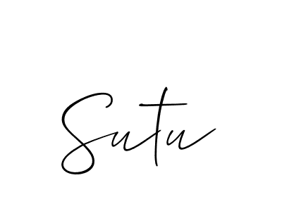 How to make Sutu name signature. Use Allison_Script style for creating short signs online. This is the latest handwritten sign. Sutu signature style 2 images and pictures png