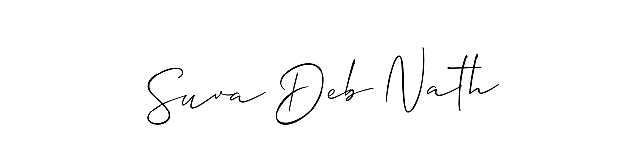Design your own signature with our free online signature maker. With this signature software, you can create a handwritten (Allison_Script) signature for name Suva Deb Nath. Suva Deb Nath signature style 2 images and pictures png
