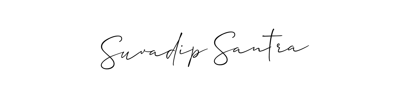 Similarly Allison_Script is the best handwritten signature design. Signature creator online .You can use it as an online autograph creator for name Suvadip Santra. Suvadip Santra signature style 2 images and pictures png