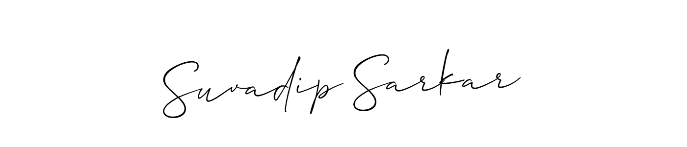 How to make Suvadip Sarkar signature? Allison_Script is a professional autograph style. Create handwritten signature for Suvadip Sarkar name. Suvadip Sarkar signature style 2 images and pictures png