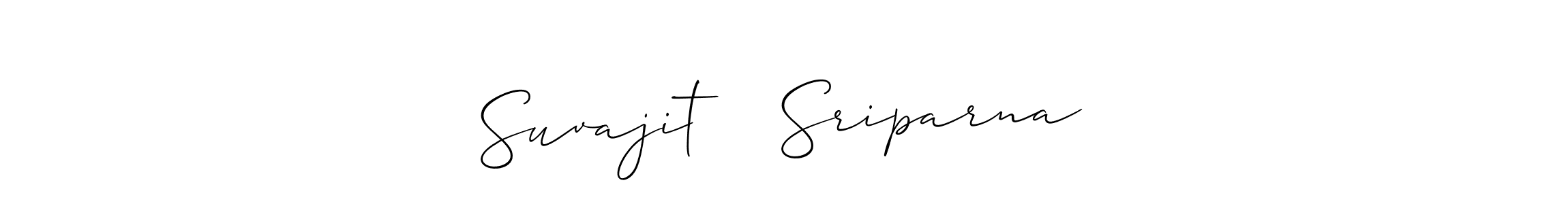 Design your own signature with our free online signature maker. With this signature software, you can create a handwritten (Allison_Script) signature for name Suvajit ❤️ Sriparna. Suvajit ❤️ Sriparna signature style 2 images and pictures png