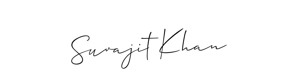 Make a beautiful signature design for name Suvajit Khan. With this signature (Allison_Script) style, you can create a handwritten signature for free. Suvajit Khan signature style 2 images and pictures png