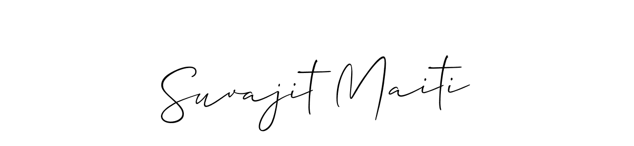 It looks lik you need a new signature style for name Suvajit Maiti. Design unique handwritten (Allison_Script) signature with our free signature maker in just a few clicks. Suvajit Maiti signature style 2 images and pictures png