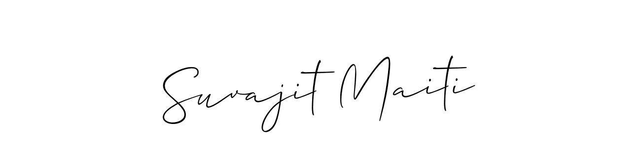 Create a beautiful signature design for name Suvajit Maiti. With this signature (Allison_Script) fonts, you can make a handwritten signature for free. Suvajit Maiti signature style 2 images and pictures png