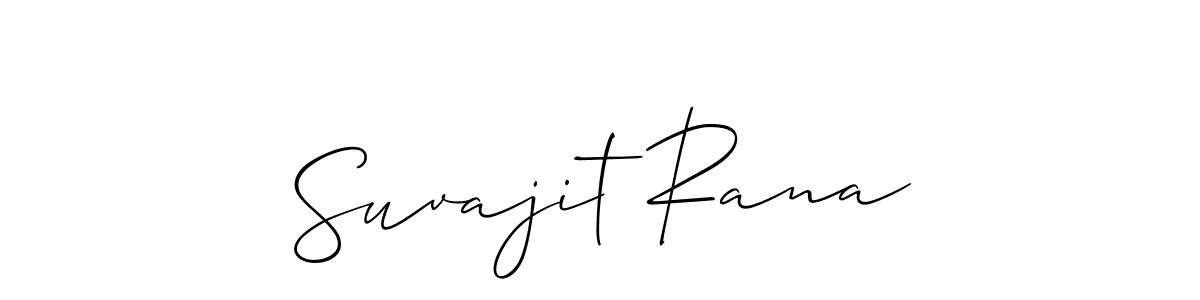 Allison_Script is a professional signature style that is perfect for those who want to add a touch of class to their signature. It is also a great choice for those who want to make their signature more unique. Get Suvajit Rana name to fancy signature for free. Suvajit Rana signature style 2 images and pictures png