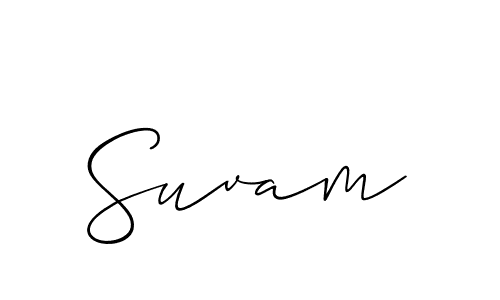 The best way (Allison_Script) to make a short signature is to pick only two or three words in your name. The name Suvam include a total of six letters. For converting this name. Suvam signature style 2 images and pictures png