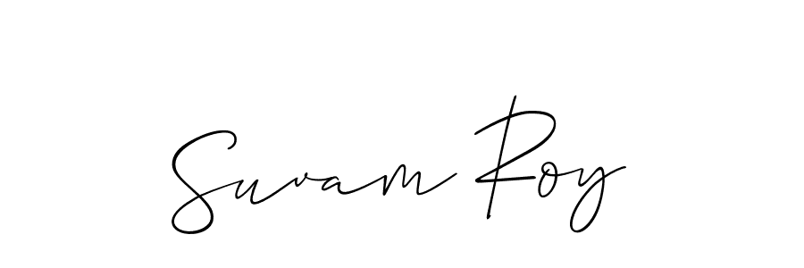 Also You can easily find your signature by using the search form. We will create Suvam Roy name handwritten signature images for you free of cost using Allison_Script sign style. Suvam Roy signature style 2 images and pictures png