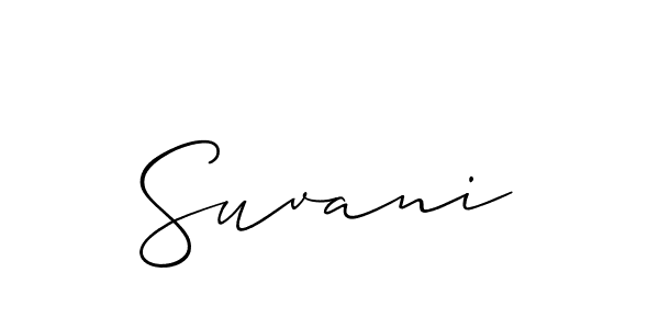 if you are searching for the best signature style for your name Suvani. so please give up your signature search. here we have designed multiple signature styles  using Allison_Script. Suvani signature style 2 images and pictures png
