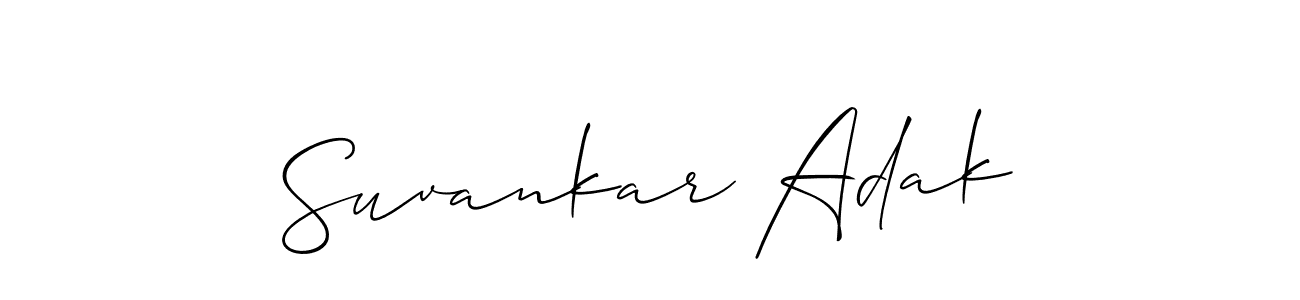 It looks lik you need a new signature style for name Suvankar Adak. Design unique handwritten (Allison_Script) signature with our free signature maker in just a few clicks. Suvankar Adak signature style 2 images and pictures png