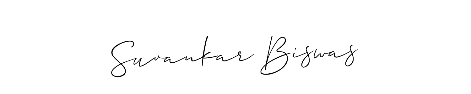 This is the best signature style for the Suvankar Biswas name. Also you like these signature font (Allison_Script). Mix name signature. Suvankar Biswas signature style 2 images and pictures png