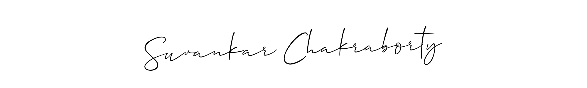 How to make Suvankar Chakraborty name signature. Use Allison_Script style for creating short signs online. This is the latest handwritten sign. Suvankar Chakraborty signature style 2 images and pictures png
