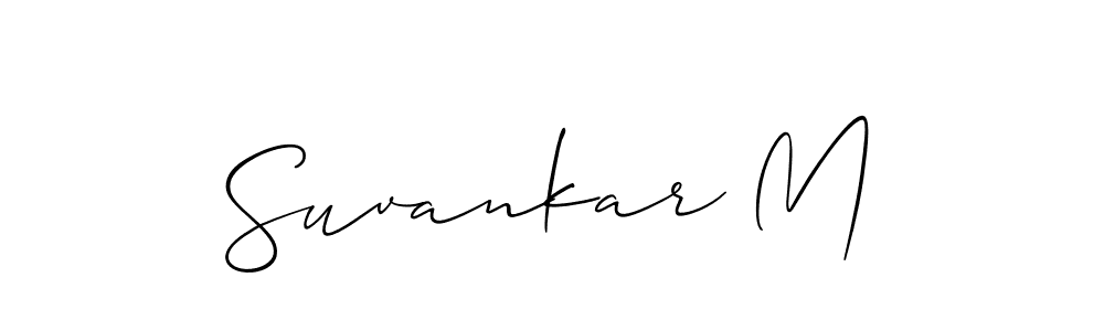 Make a beautiful signature design for name Suvankar M. With this signature (Allison_Script) style, you can create a handwritten signature for free. Suvankar M signature style 2 images and pictures png