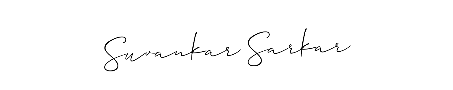 How to make Suvankar Sarkar signature? Allison_Script is a professional autograph style. Create handwritten signature for Suvankar Sarkar name. Suvankar Sarkar signature style 2 images and pictures png