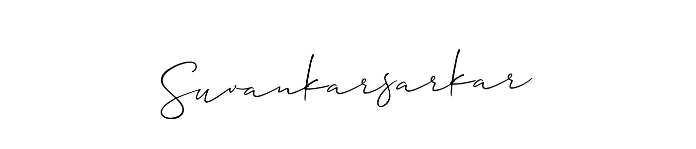 Make a beautiful signature design for name Suvankarsarkar. With this signature (Allison_Script) style, you can create a handwritten signature for free. Suvankarsarkar signature style 2 images and pictures png