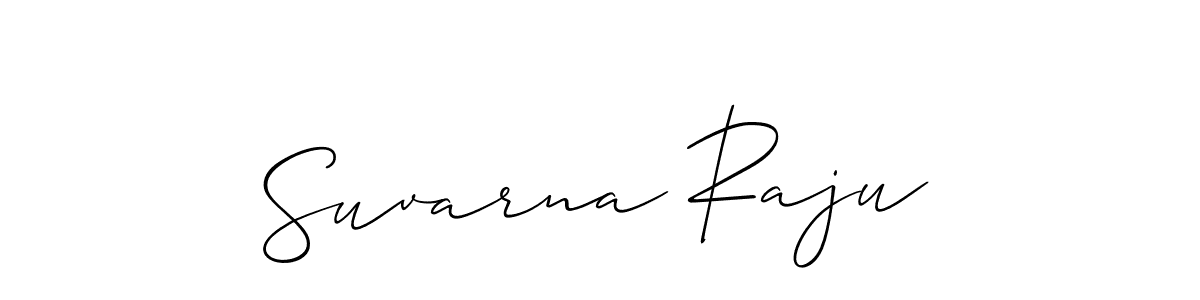 How to make Suvarna Raju signature? Allison_Script is a professional autograph style. Create handwritten signature for Suvarna Raju name. Suvarna Raju signature style 2 images and pictures png