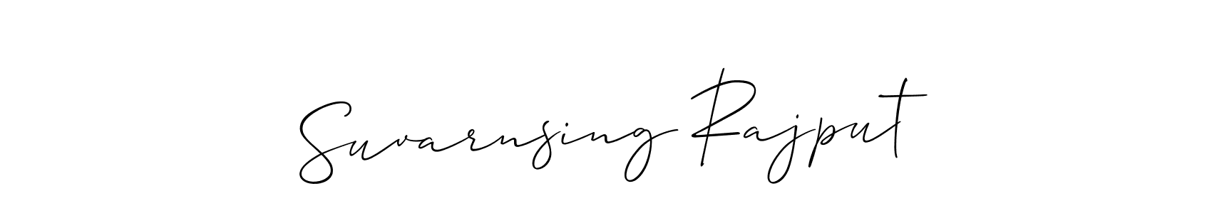 Create a beautiful signature design for name Suvarnsing Rajput. With this signature (Allison_Script) fonts, you can make a handwritten signature for free. Suvarnsing Rajput signature style 2 images and pictures png