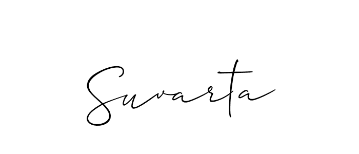 Design your own signature with our free online signature maker. With this signature software, you can create a handwritten (Allison_Script) signature for name Suvarta. Suvarta signature style 2 images and pictures png