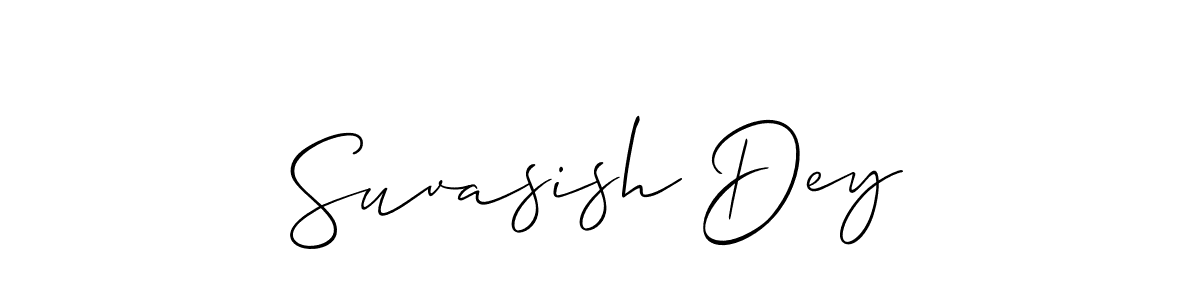 Suvasish Dey stylish signature style. Best Handwritten Sign (Allison_Script) for my name. Handwritten Signature Collection Ideas for my name Suvasish Dey. Suvasish Dey signature style 2 images and pictures png