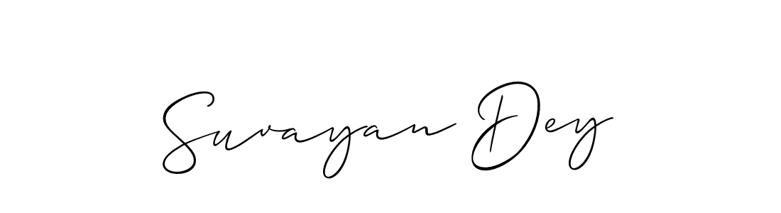 How to make Suvayan Dey name signature. Use Allison_Script style for creating short signs online. This is the latest handwritten sign. Suvayan Dey signature style 2 images and pictures png