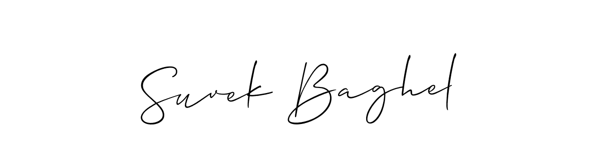 How to make Suvek Baghel signature? Allison_Script is a professional autograph style. Create handwritten signature for Suvek Baghel name. Suvek Baghel signature style 2 images and pictures png