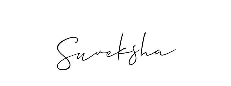 How to Draw Suveksha signature style? Allison_Script is a latest design signature styles for name Suveksha. Suveksha signature style 2 images and pictures png