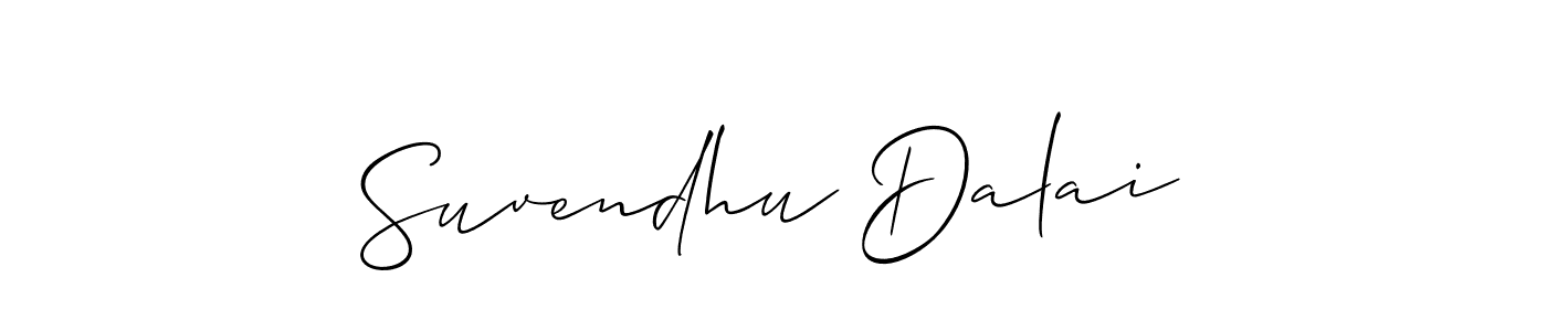 if you are searching for the best signature style for your name Suvendhu Dalai. so please give up your signature search. here we have designed multiple signature styles  using Allison_Script. Suvendhu Dalai signature style 2 images and pictures png